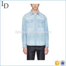 Blue Denim Social denim tee t shirts blue men long sleeve shirts